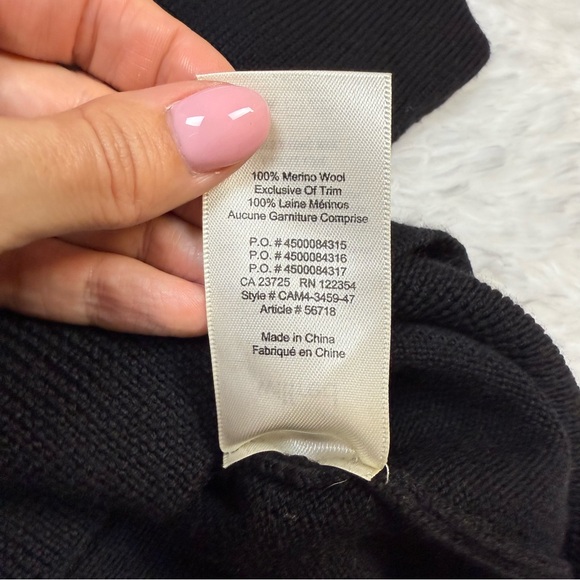 Wilfred Cyprie Merino Wool Mockneck Sweater Black Size Small Aritzia #56718 - Picture 8 of 10